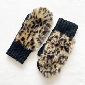 Crewcuts Leopard Print Mittens Size L